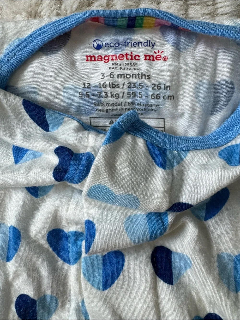 Magnetic Me Footed One-Piece, 3-6 months